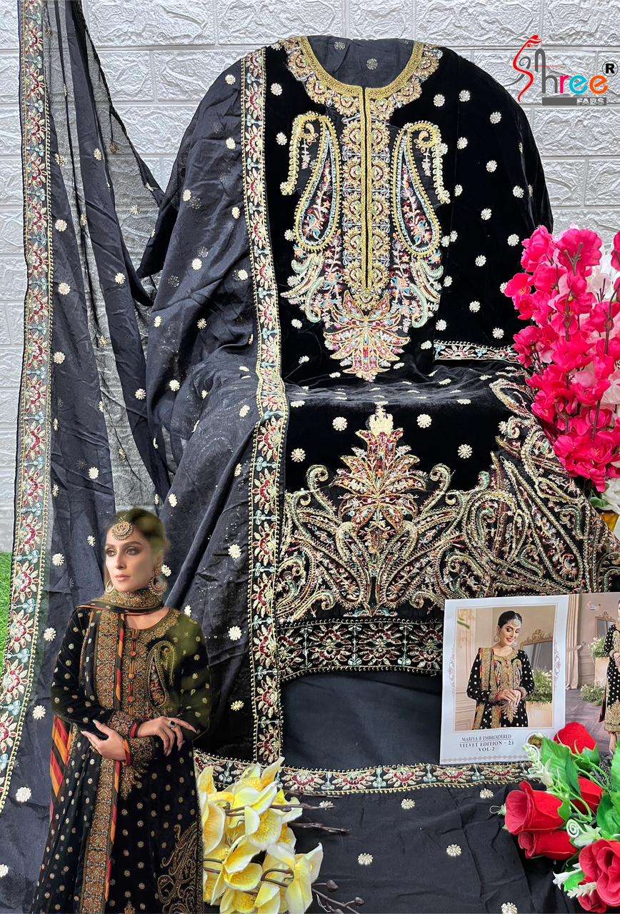 MARIA B VELVET OPEN PIC BY SHREE